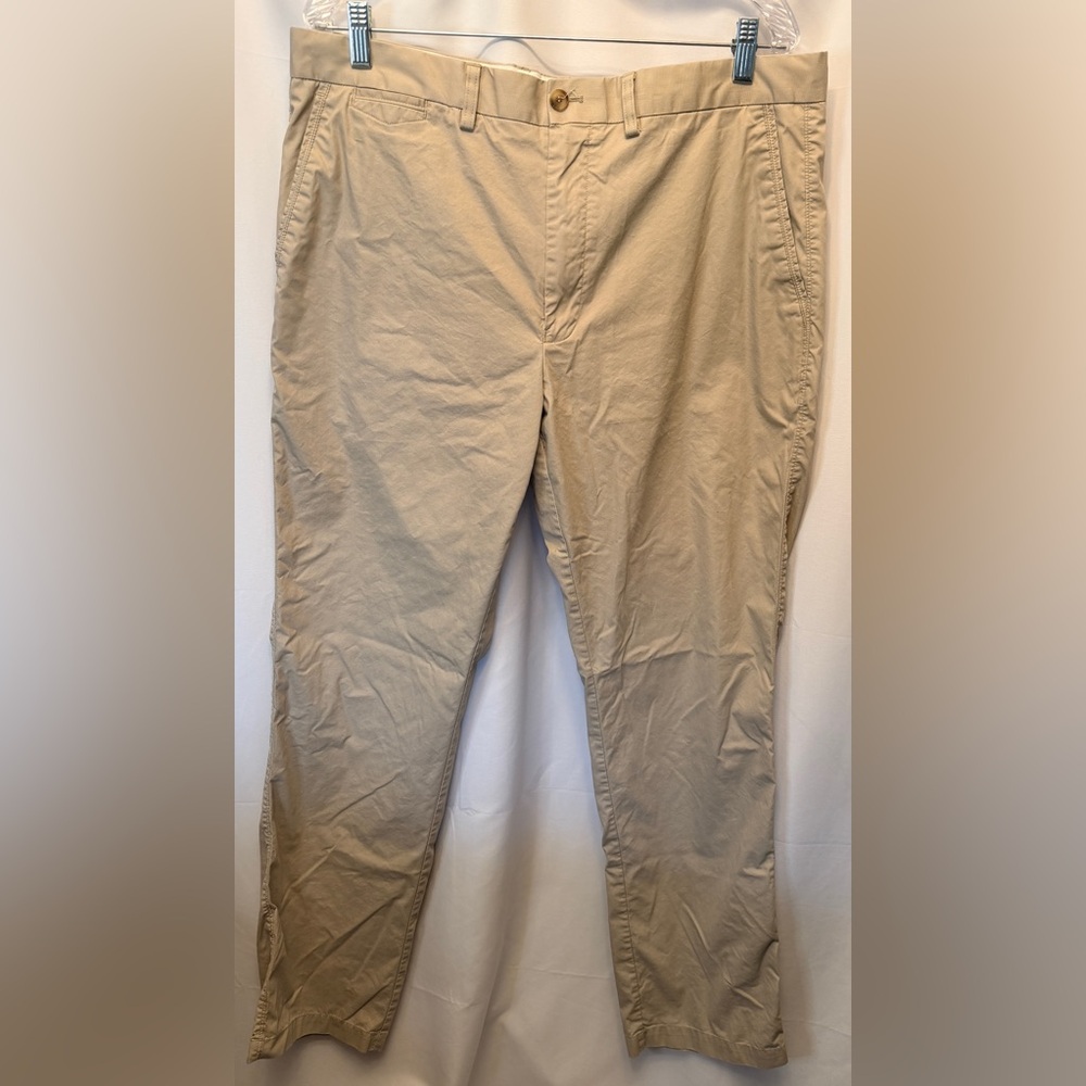 Tailorbyrd Collection Golf Pants‎ Size 38x32 Tan Lightweight Flat Front Logo